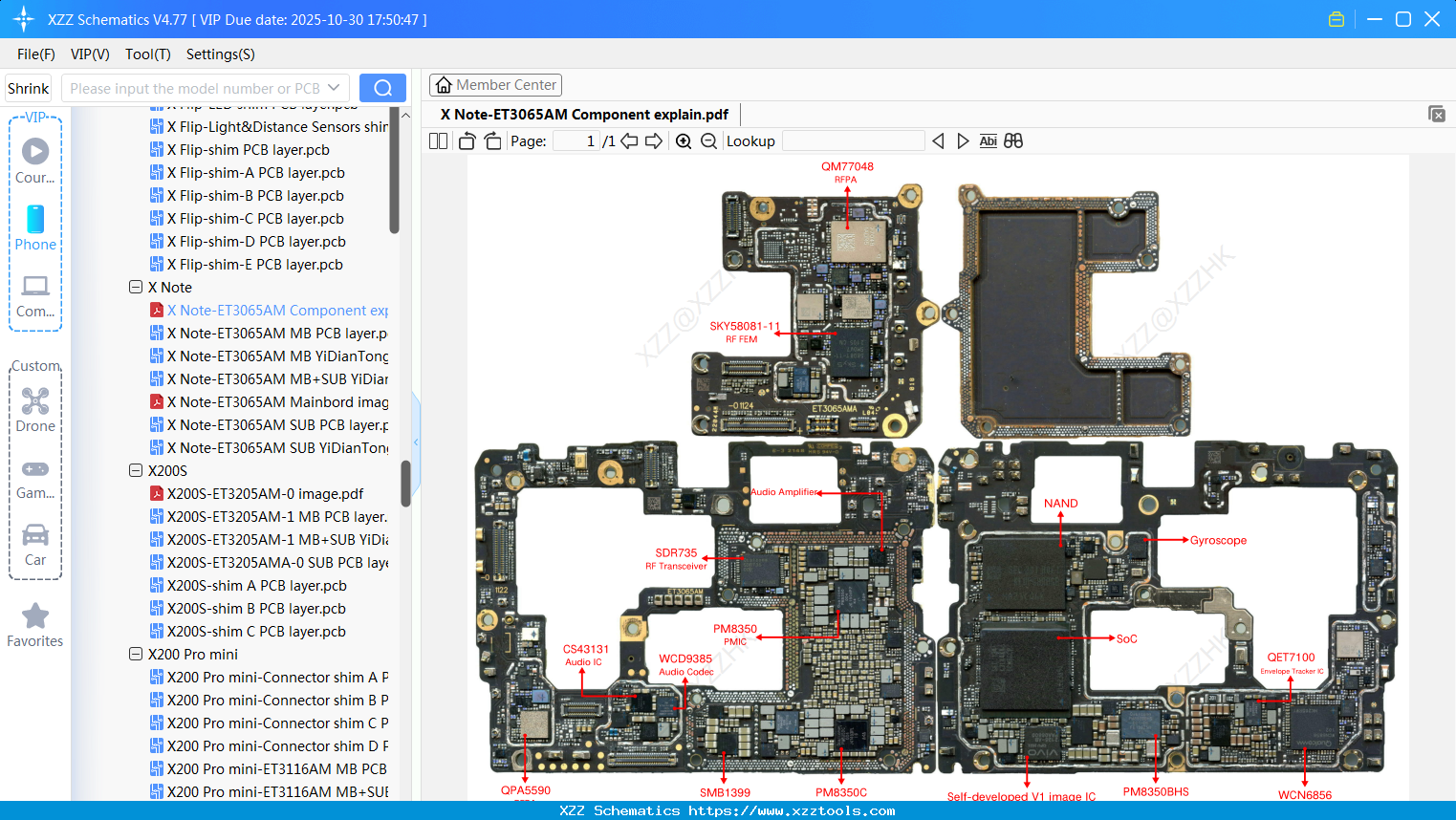 VIVO X Note-ET3065AM Component Explain